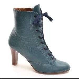 SOLD-Marc Jacobs Blue Laceup Boots Victorian